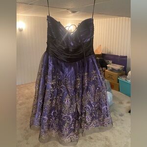 Morgan & Co. Purple Dress with Black Accents